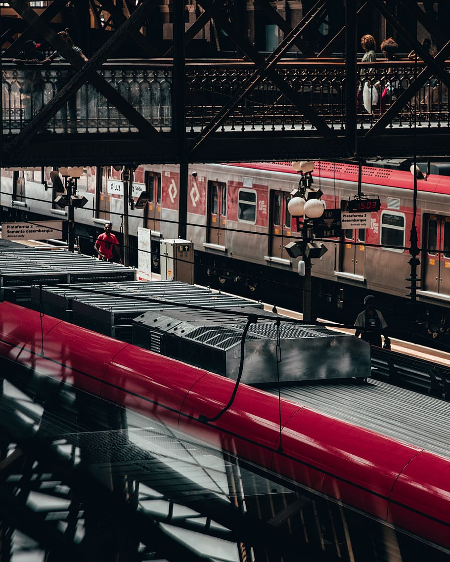 people along train station, architecture, built structure, transportation HD wallpaper