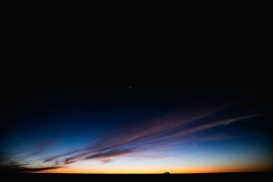 golden hour, nature, outdoors, sky, night, sunset, space, outer space HD wallpaper