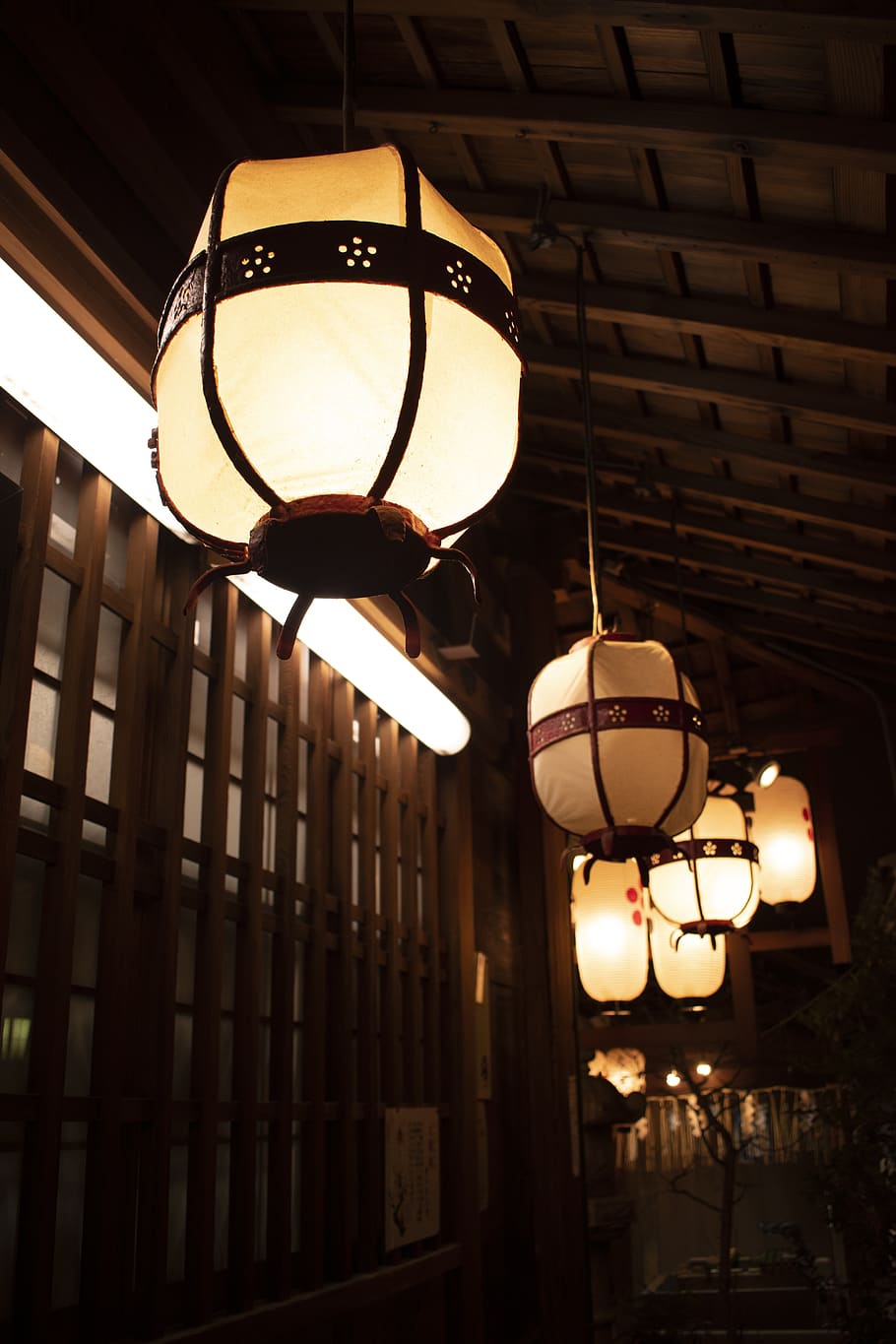 kyoto, lantern, temple, shrine, japanese, lanterns, tradition, HD wallpaper