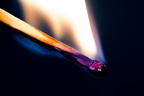Photography of Matchstick With Fire, ash, blur, burn, burning HD wallpaper