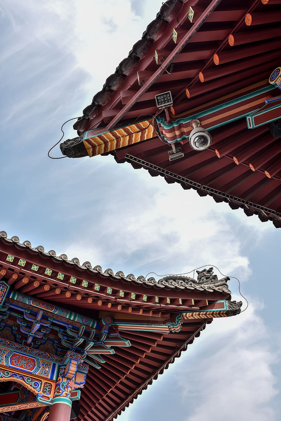 china, xi'an, architecture, built structure, cloud - sky, low angle view HD wallpaper
