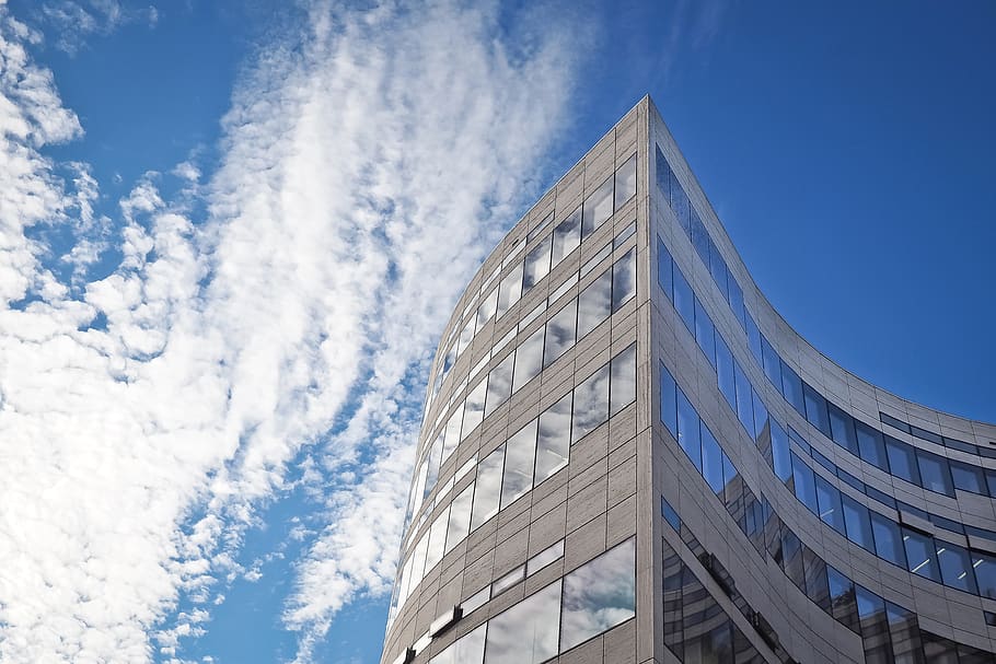 Low-angle Photo of High-rise Building, arch, architectural design HD wallpaper