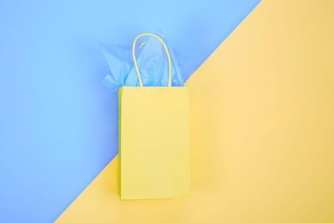 Colorful Gift Bag Photo, Textures, Flatlay, Craft/DIY, Gifts HD wallpaper