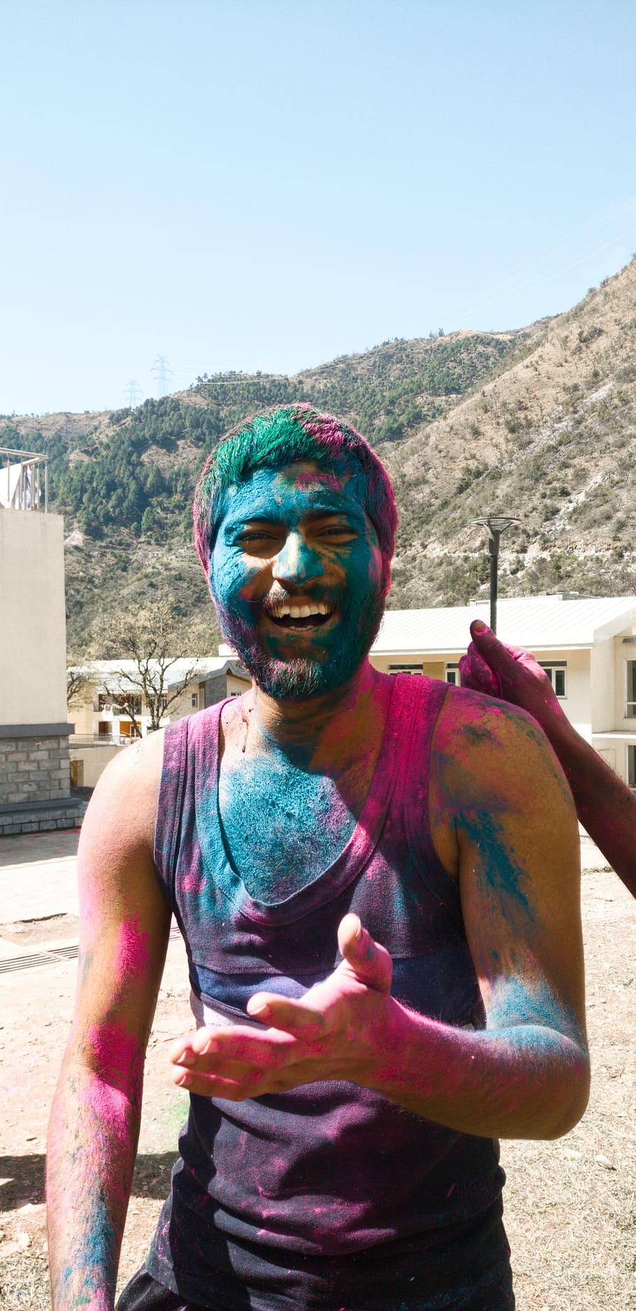 india, kamand, indian institute of technology, holi, smile, HD wallpaper