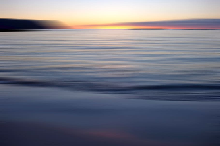 sea, sunset, sky, ocean, water, clouds, peaceful, nature, adventure HD wallpaper