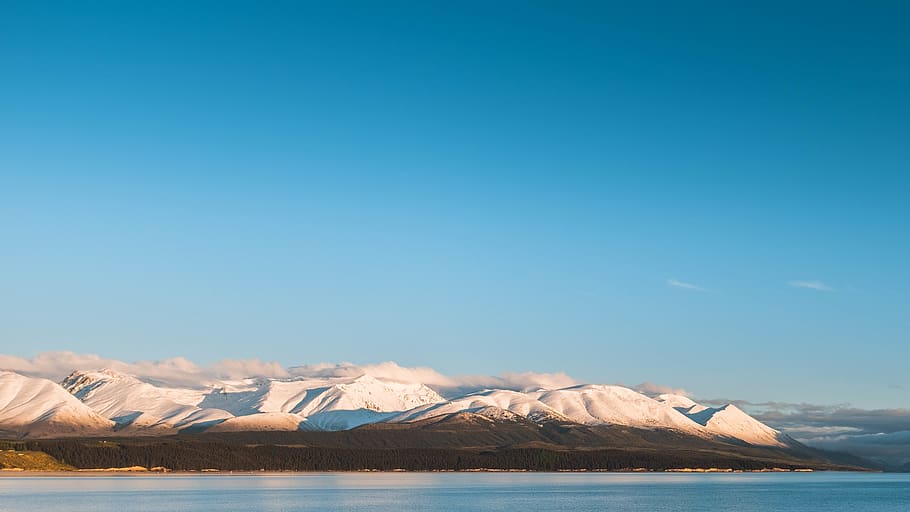 mountain under blue sky, nature, outdoors, mountain range, land HD wallpaper