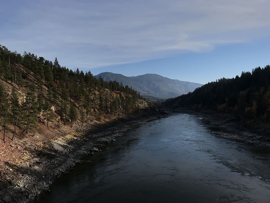 river, trees, mountains, beauty in nature, scenics - nature HD wallpaper