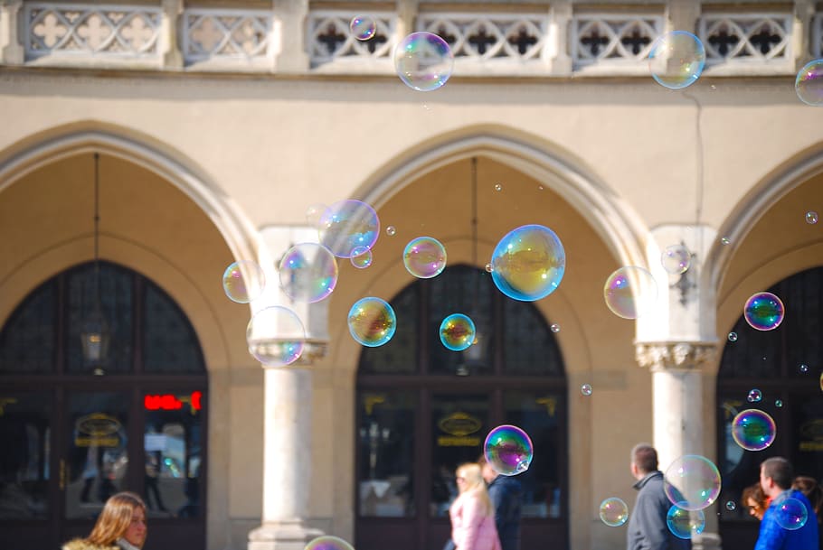 Soap Bubbles, arches, cracow, fun, architecture, built structure HD wallpaper
