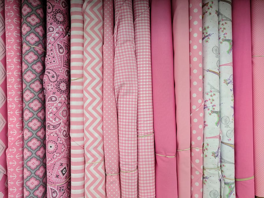 fabric, pink, patterns, backgrounds, full frame, no people HD wallpaper