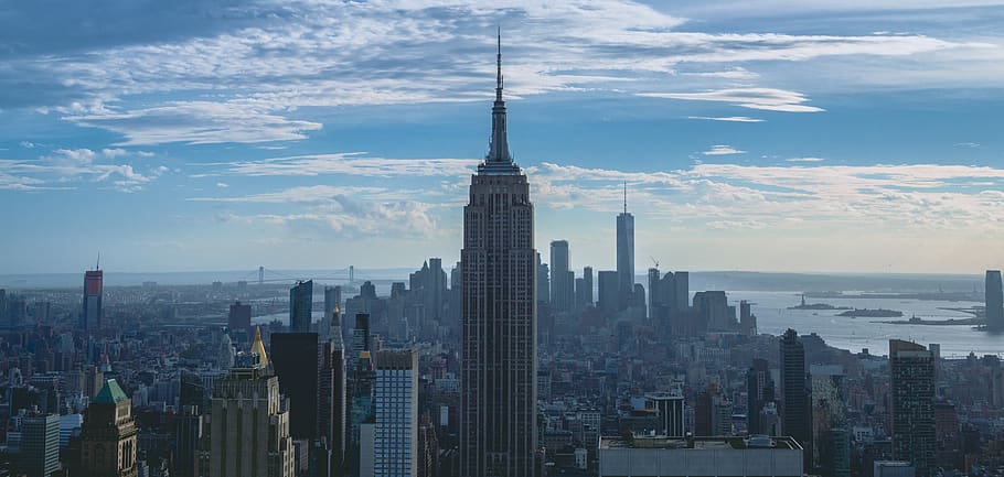 new york, united states, top of the rock, building, empire, HD wallpaper