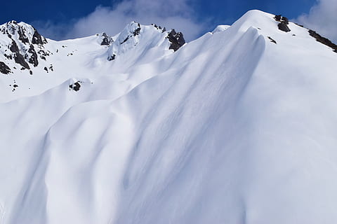 Snow Cover Mountain Slope, adventure, altitude, climb, clouds HD wallpaper