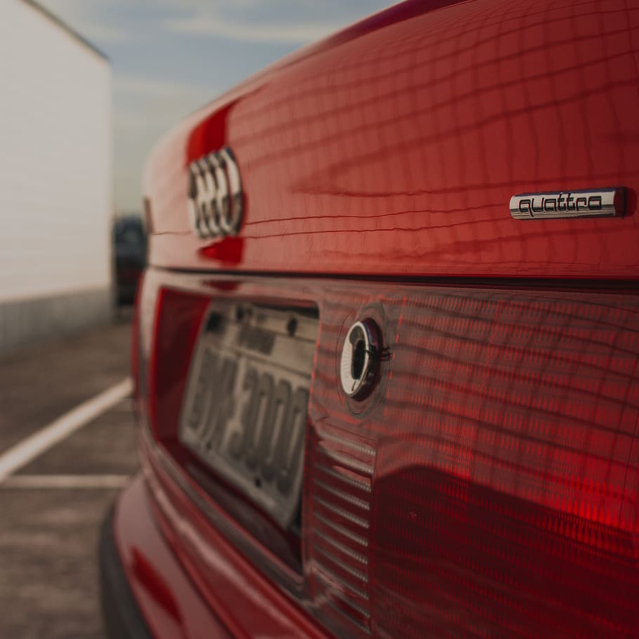 Red Audi Quatrro Car, auto, auto racing, automobile, automotive HD wallpaper