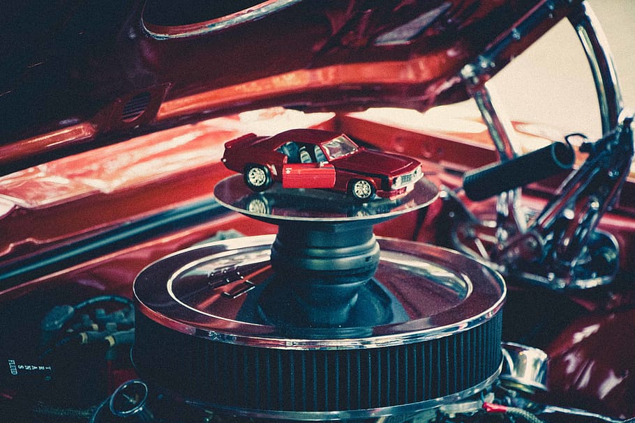 classic, vintage, display, engine, toy car, mode of transportation HD wallpaper
