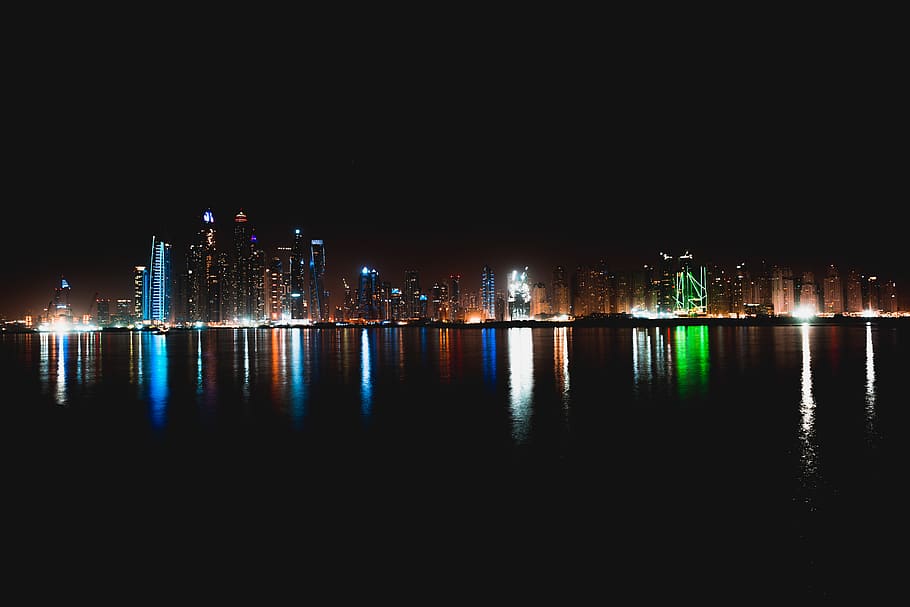 dubai, united arab emirates, dubai marina, city, background, HD wallpaper