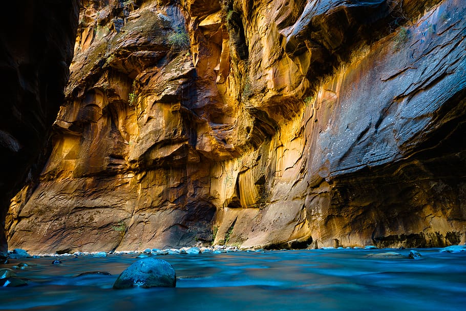 the narrows, united states, water, national park, canyon, nps