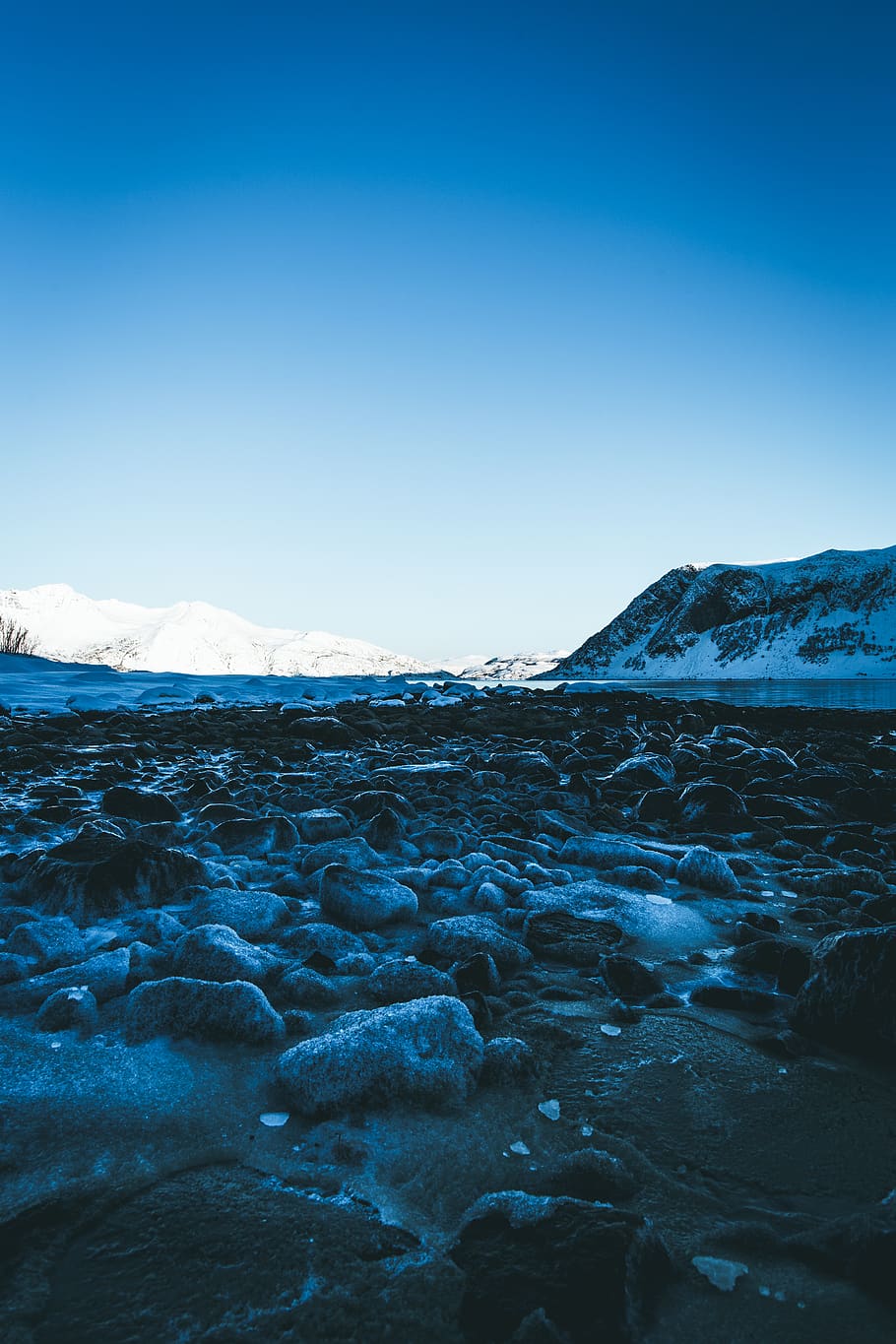 gray rocks at daytime, nature, mountain, outdoors, ice, glacier HD wallpaper