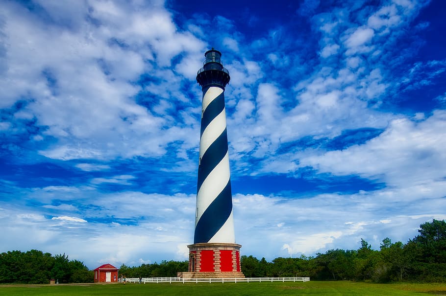 cape hatteras, lighthouse, landmark, historic, tourism, nautical, HD wallpaper