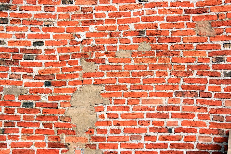 bricks, wall, backgrounds, red, old, white, brickwork, brown HD wallpaper