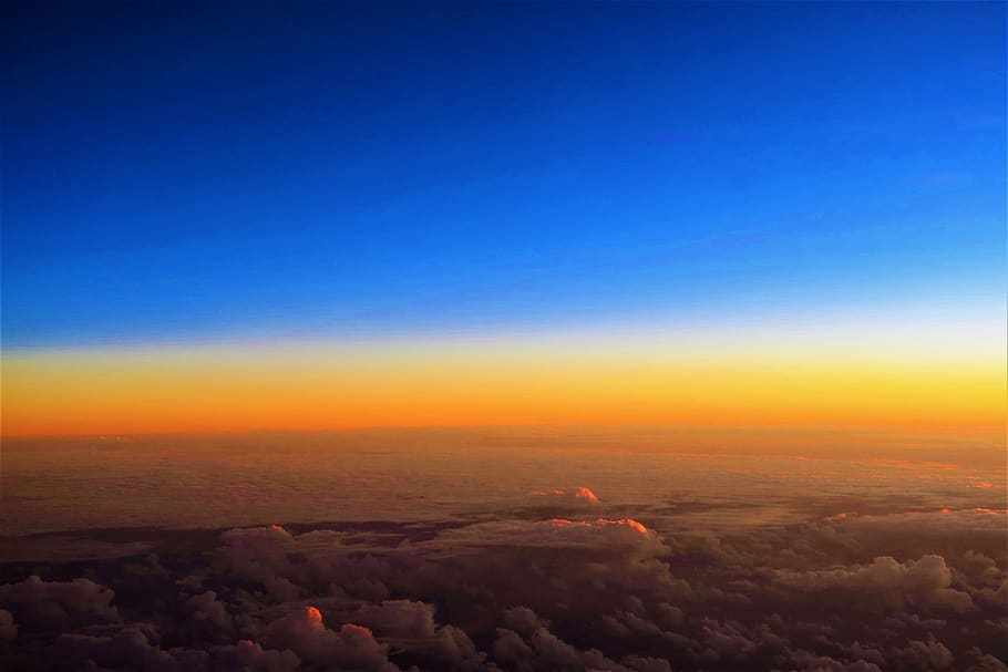 dawn, cloud, clouds, sky, nature, landscape, solar, light, in the evening HD wallpaper
