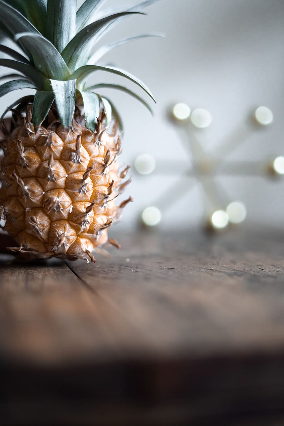 yellow pineapple on table, food, fruit, plant, tropical, pines HD wallpaper