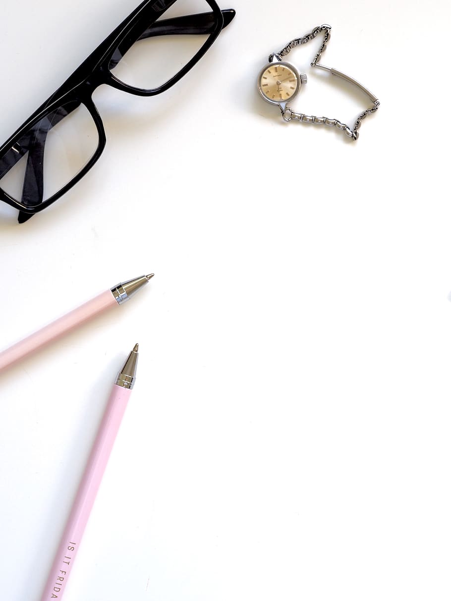 Eyeglasses With Black Frames, accessory, desk, flatlay, office HD wallpaper