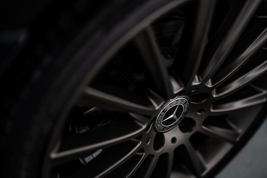 car, benz, mercedes, rim, tyre, black, chrome, dark, run, race, HD wallpaper