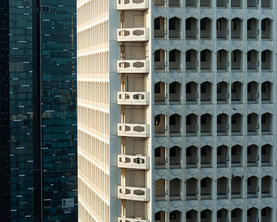 white high rise building, home decor, office building, window HD wallpaper