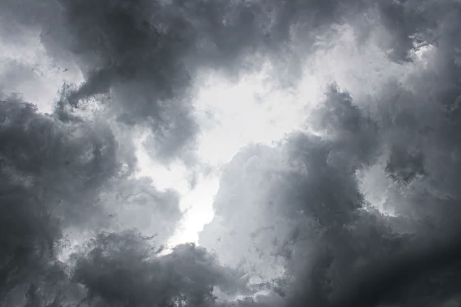 storm, dark, sky, clouds, blue, skies, cloudy, heaven, cloud - sky HD wallpaper