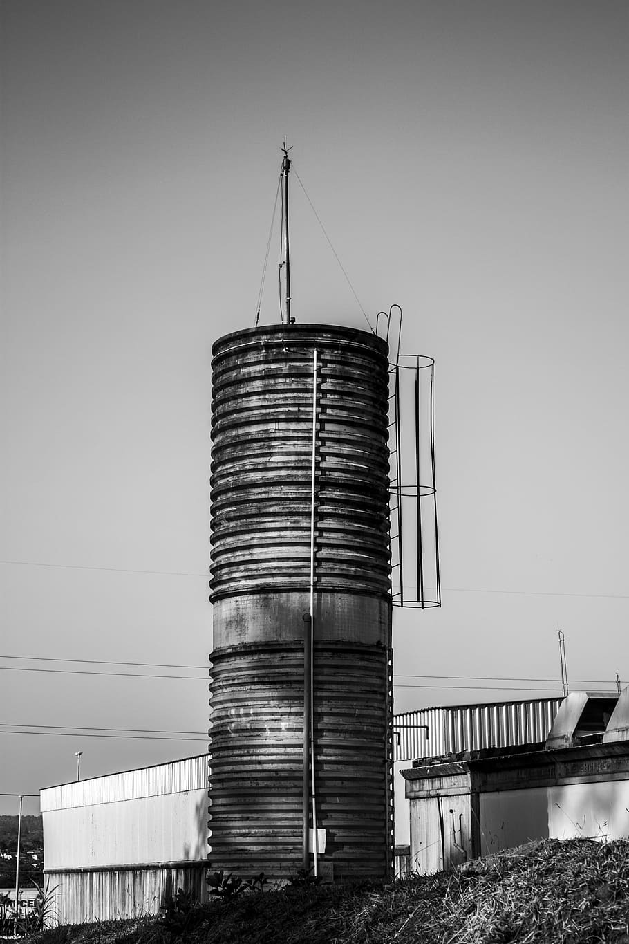Old Concrete Water Tower, building, destruct, construction, demolition HD wallpaper