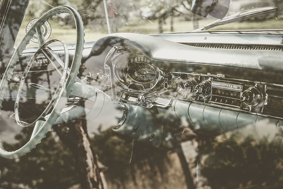 gray car, light, machine, wheel, headlight, bicycle, transportation HD wallpaper