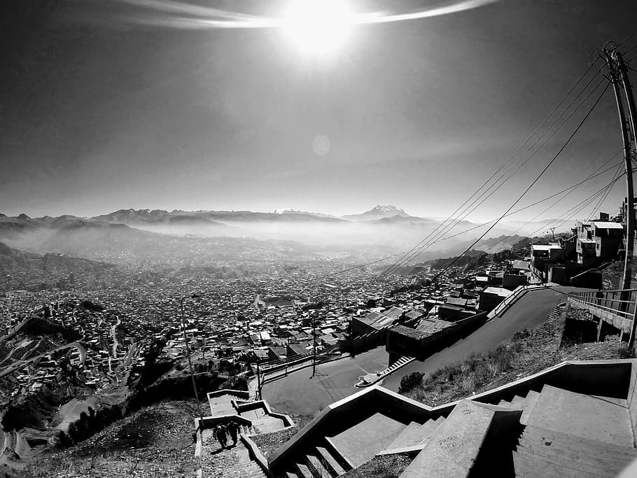 la paz, bolivia, mountain, sky, architecture, built structure