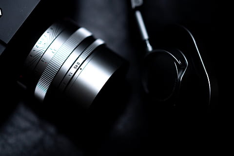 black LED projector on black surface, electronics, wristwatch HD wallpaper