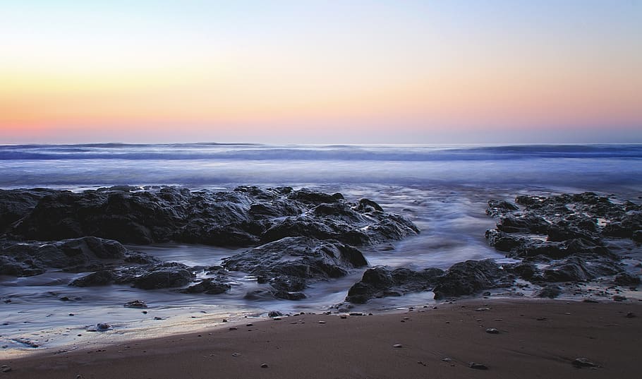 sea, sky, water, beauty in nature, scenics - nature, sunset HD wallpaper