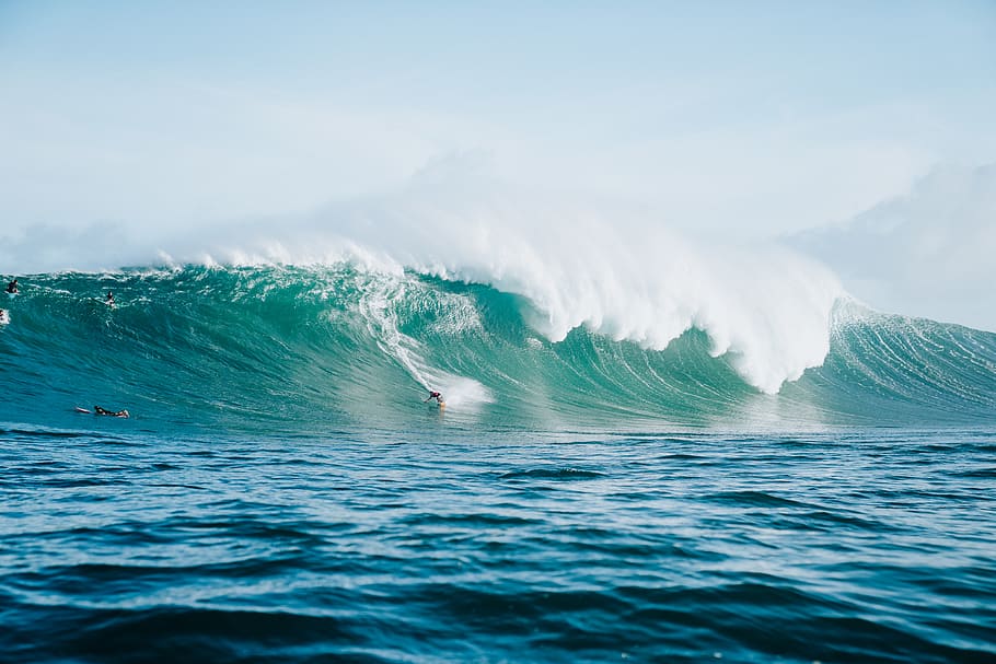 wavy sea at daytime, nature, outdoors, ocean, water, sea waves HD wallpaper