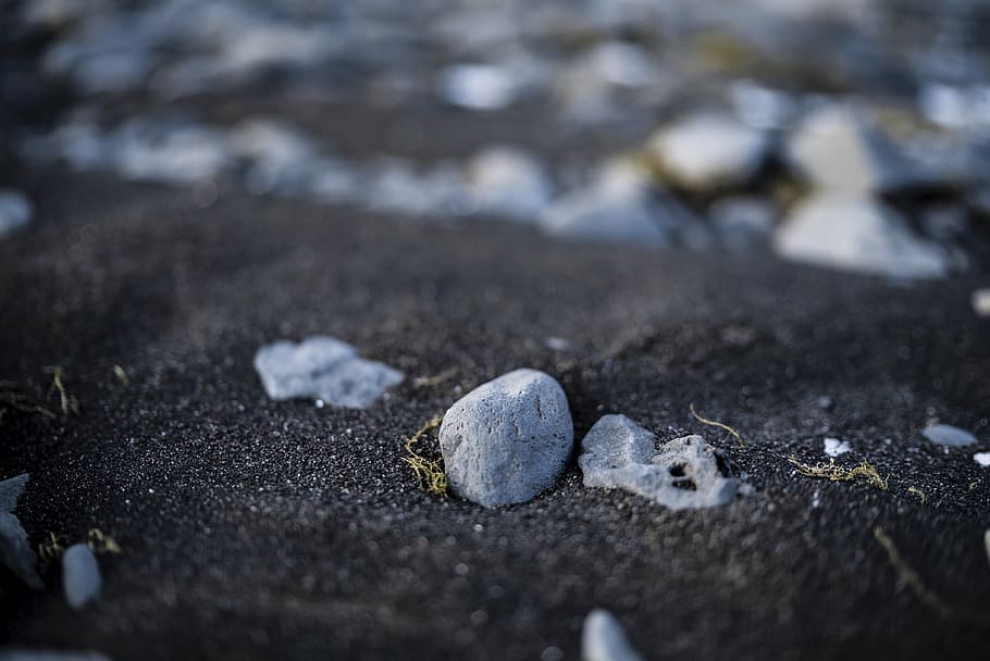 gray rock on gray soil, pebble, ground, road, gravel, dirt road HD wallpaper