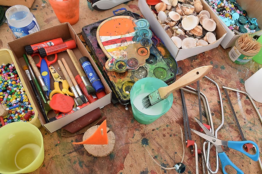 assorted art tools, furniture, italy, spoon, cutlery, scissors HD wallpaper