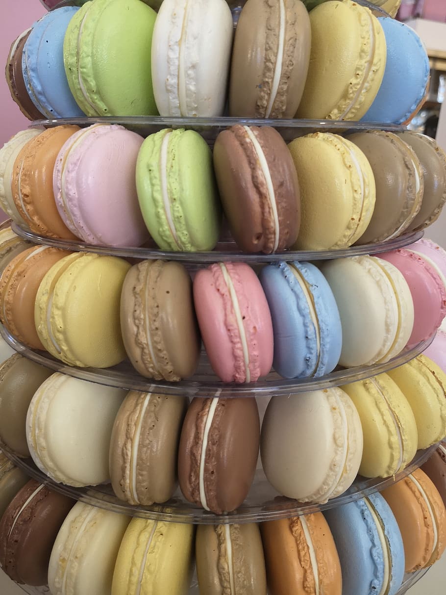 candy, macarons, dessert, colorful, macaroon, multi colored HD wallpaper