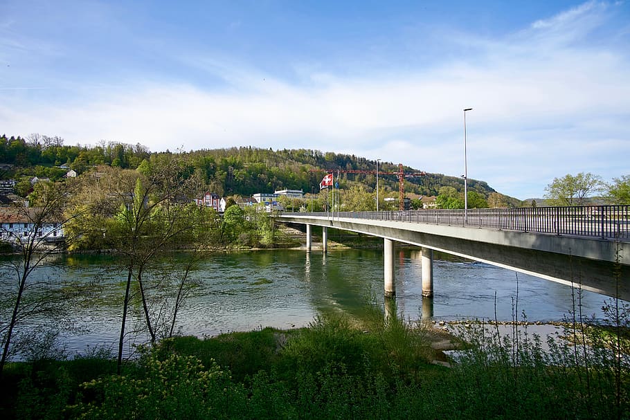 switzerland, aargau, aare, river, brugg, city, historic center HD wallpaper