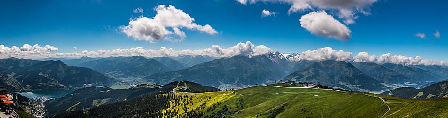 austria, schmitten, schmittenhöhebahn top station 2000m, paraglider, HD wallpaper