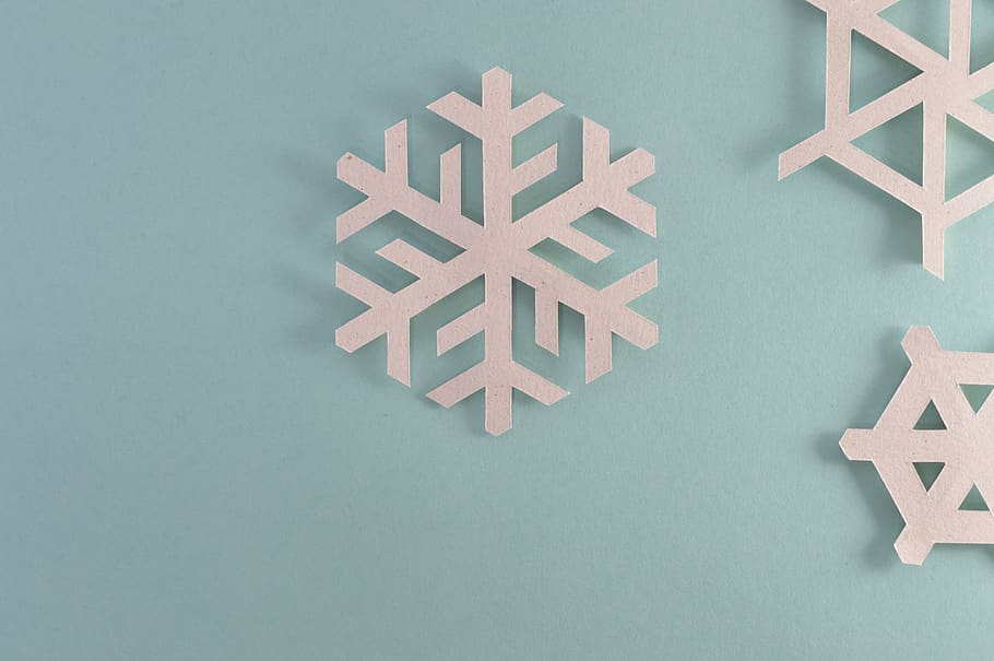 Gray Snow Flake Wall Decor, art, background, creative, design HD wallpaper