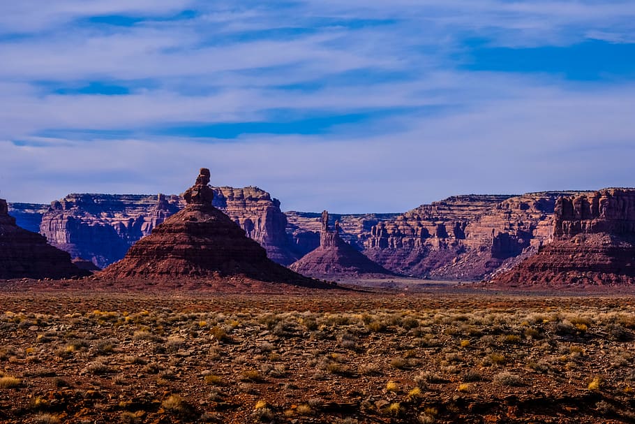 rock formation during daytime, nature, outdoors, plateau, mesa HD wallpaper