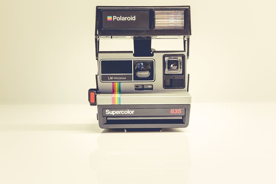 polaroid, camera, photography, technology, indoors, retro styled HD wallpaper