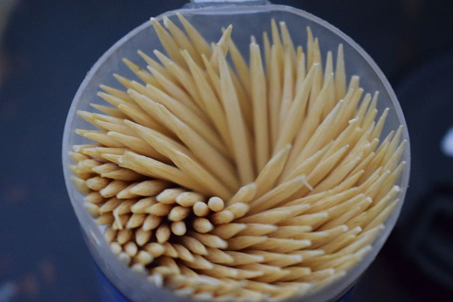 Photo Of Bamboo Toothpicks, container, prickly, wood, wooden HD wallpaper