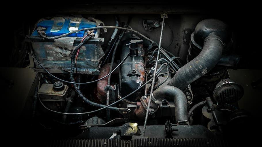 vehicle engine bay, india, thookkupalam, motor, machine, rust HD wallpaper