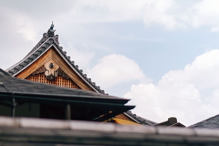architecture, building, infrastructure, roof, temple, cloud HD wallpaper