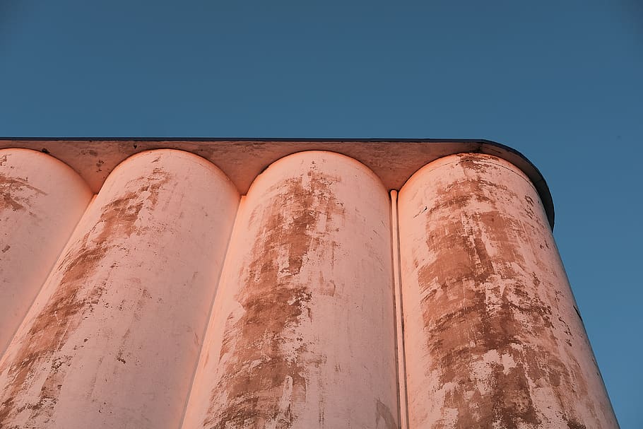 mill, model, general mills, sunset, orange, blue, silo, up HD wallpaper