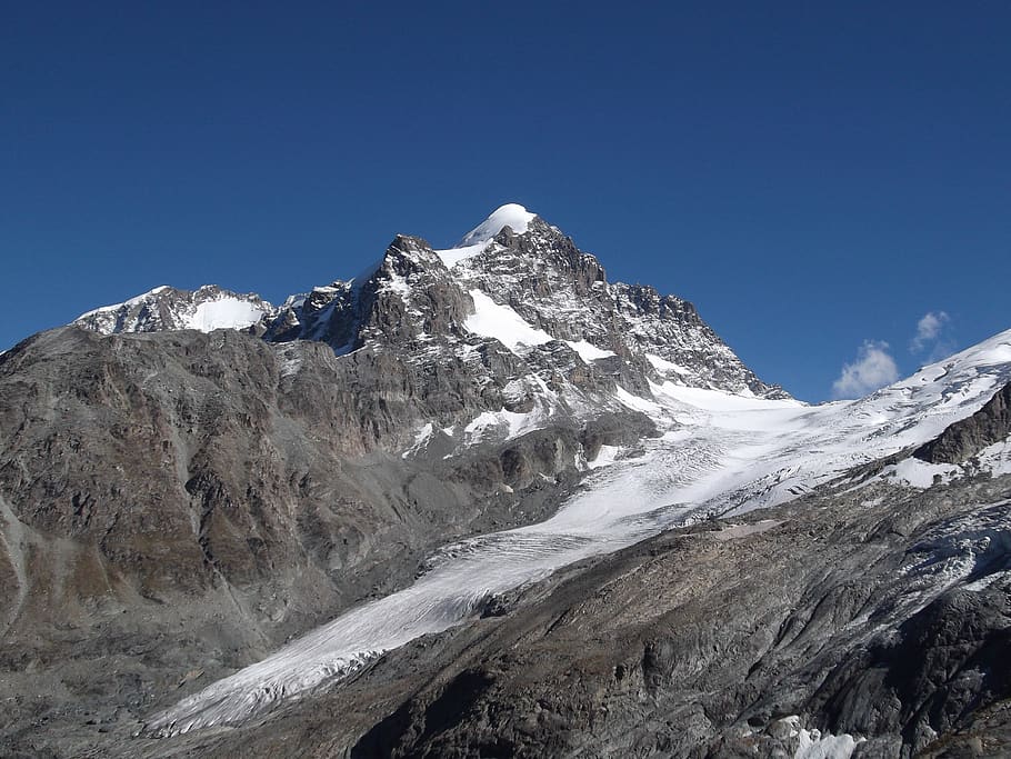 mountain, climb, glacier, ice, sky, snow, adventure, nature HD wallpaper