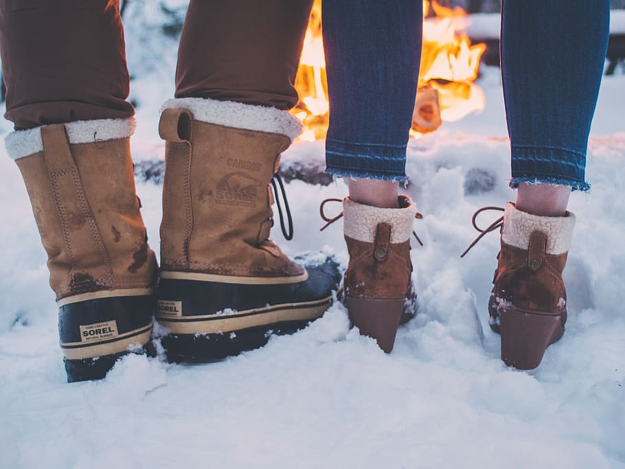 snow, winter, white, cold, weather, ice, nature, people, man HD wallpaper