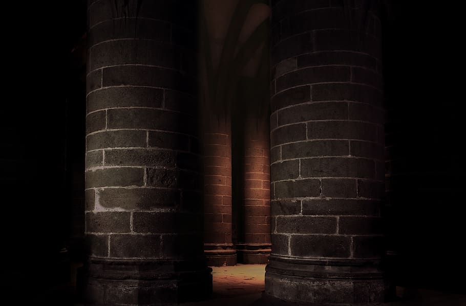 indoors, architecture, no people, history, the past, architectural column HD wallpaper