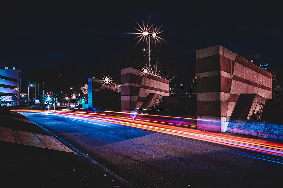 road, asphalt, tarmac, lighting, city, metropolis, urban, town HD wallpaper